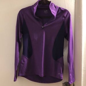 Purple quarter zip